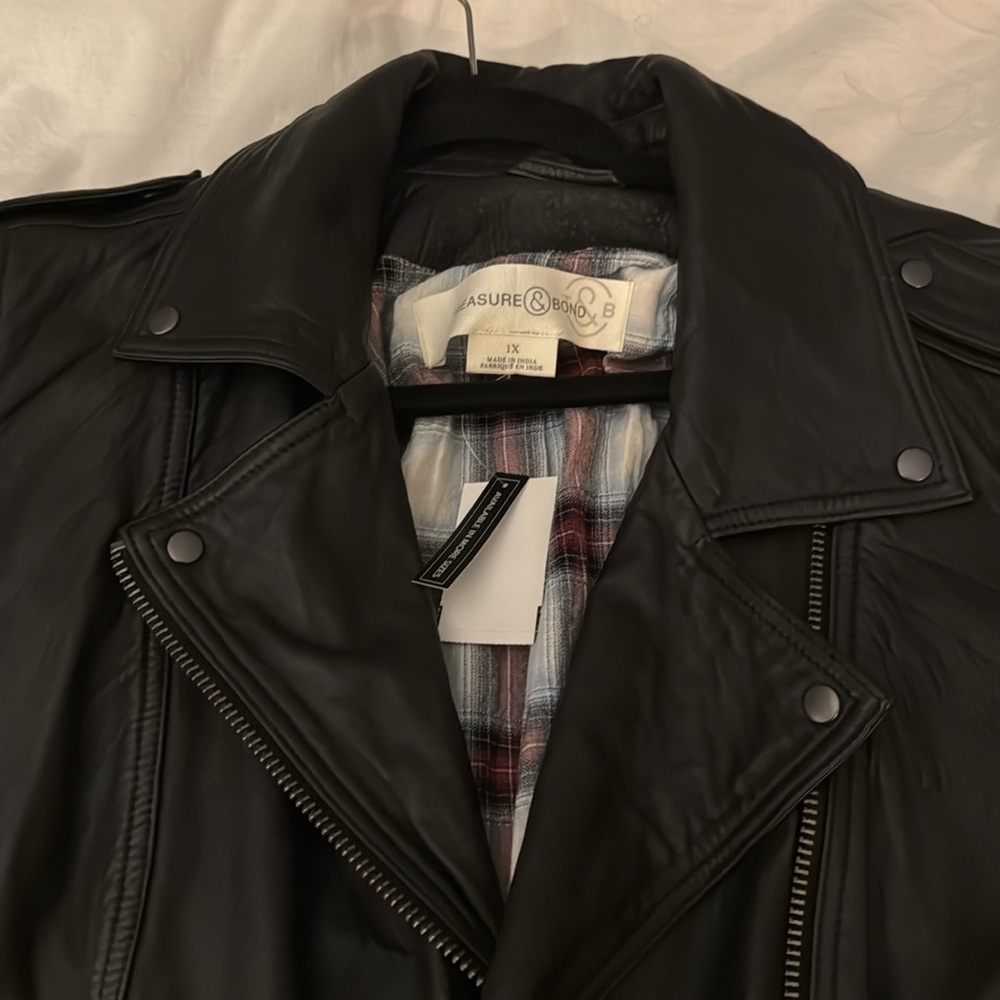 NWT Treasure & Bond Leather Jacket - Picture 4 of 5